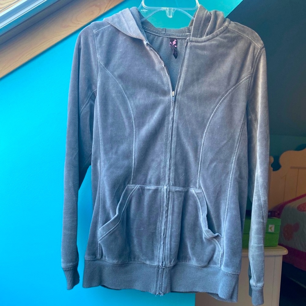 Nordstrom Girls Velour Grey Sweatshirt